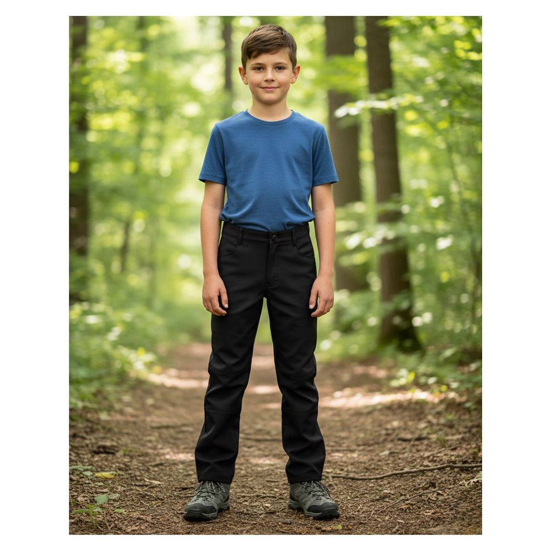 Pantalon Softshell Para Niños Con Micropolar Senderismo 3