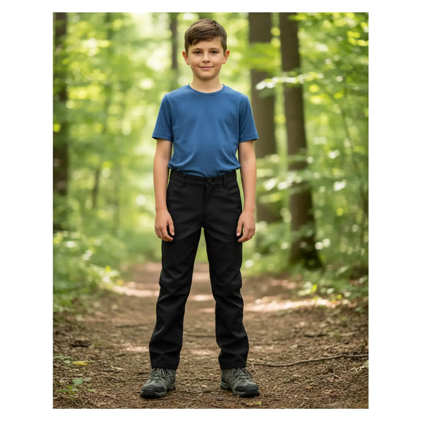 Pantalon Softshell Para Niños Con Micropolar Senderismo 4