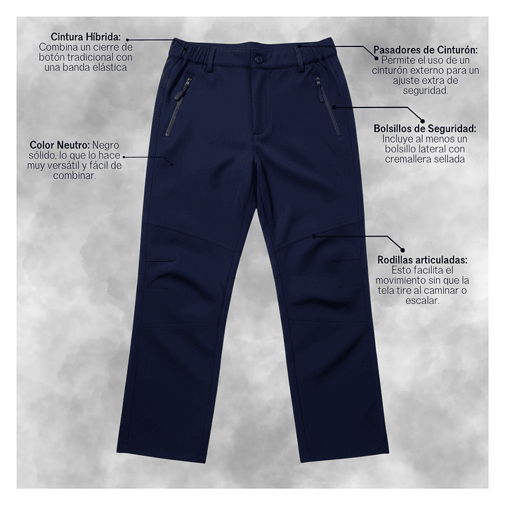Pantalon Softshell Para Niños Con Micropolar Senderismo 15