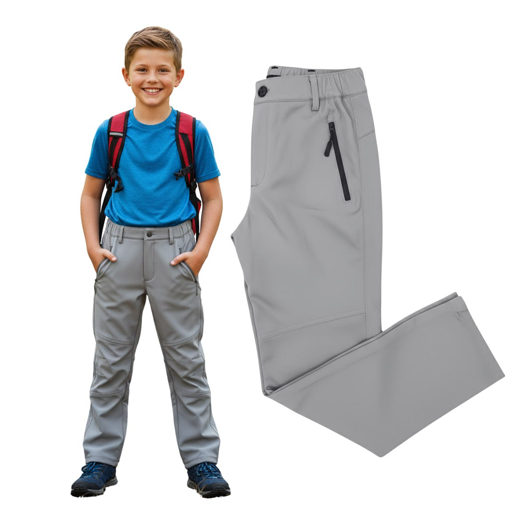 Pantalon Softshell Para Niños Con Micropolar Senderismo 22