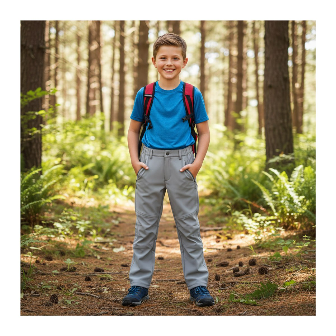 Pantalon Softshell Para Niños Con Micropolar Senderismo 26
