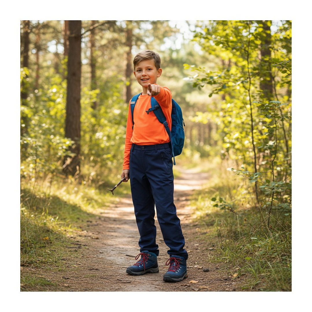 Pantalon Softshell Para Niños Con Micropolar Senderismo 27