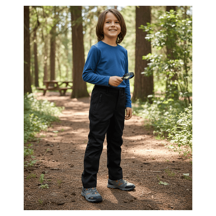 Pantalon Softshell Para Niños Con Micropolar Senderismo 28