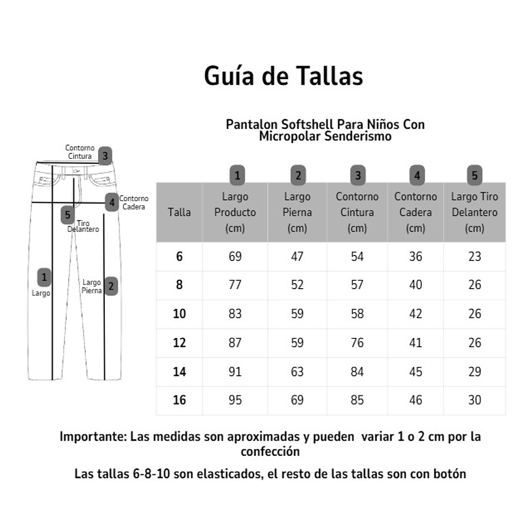 Pantalon Softshell Para Niños Con Micropolar Senderismo 2