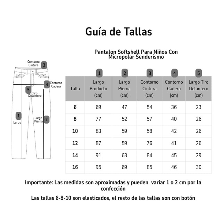 Pantalon Softshell Para Niños Con Micropolar Senderismo 2