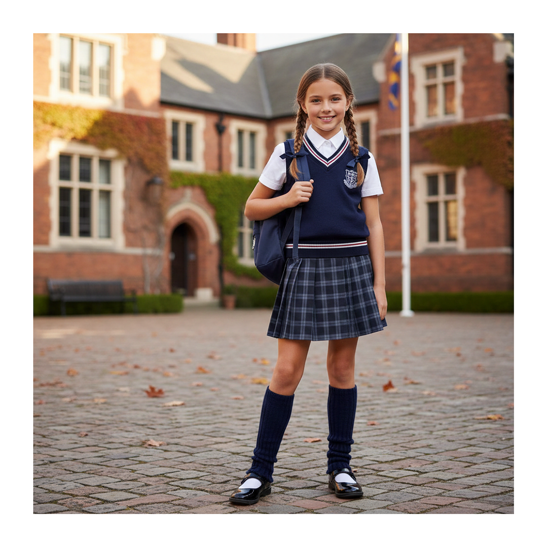 Pack 3 Polainas Clásicas Calentadores Escolares Niña Colores Variados 4