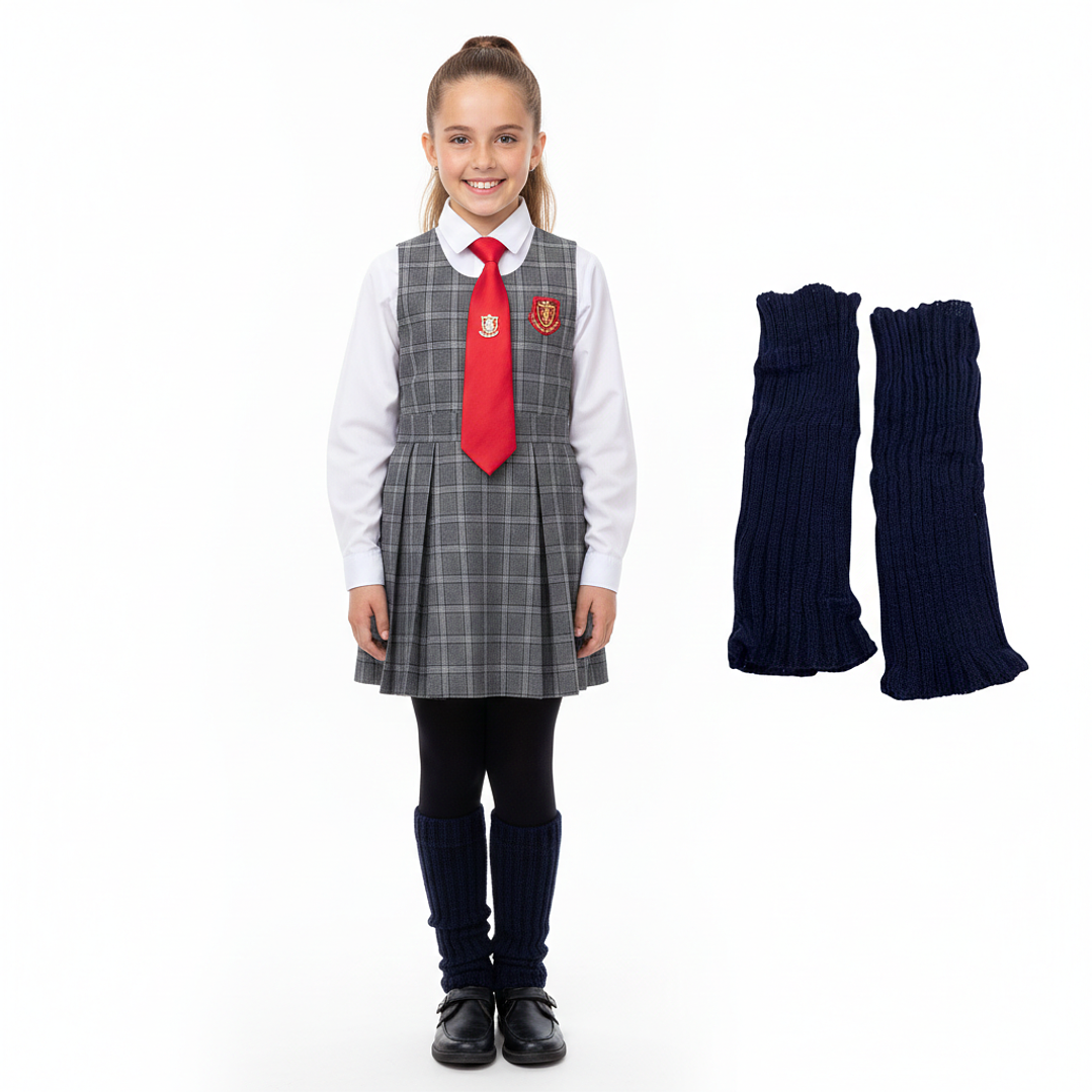 Pack 3 Polainas Clásicas Calentadores Escolares Niña Colores Variados 7