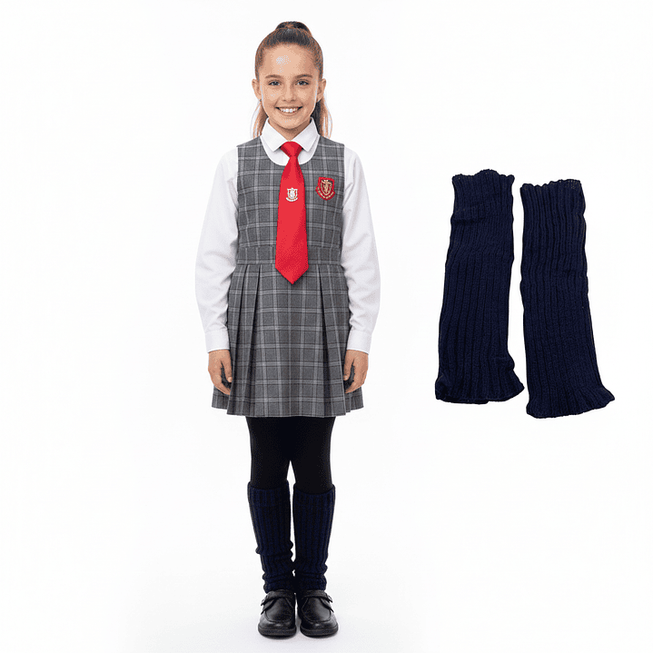 Pack 3 Polainas Clásicas Calentadores Escolares Niña Colores Variados 7