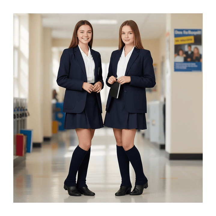 Polainas Clásicas Azul  Calentadores Juvenil Escolar  3