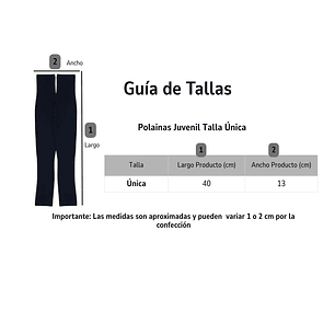 Polainas Clásicas Azul  Calentadores Juvenil Escolar 