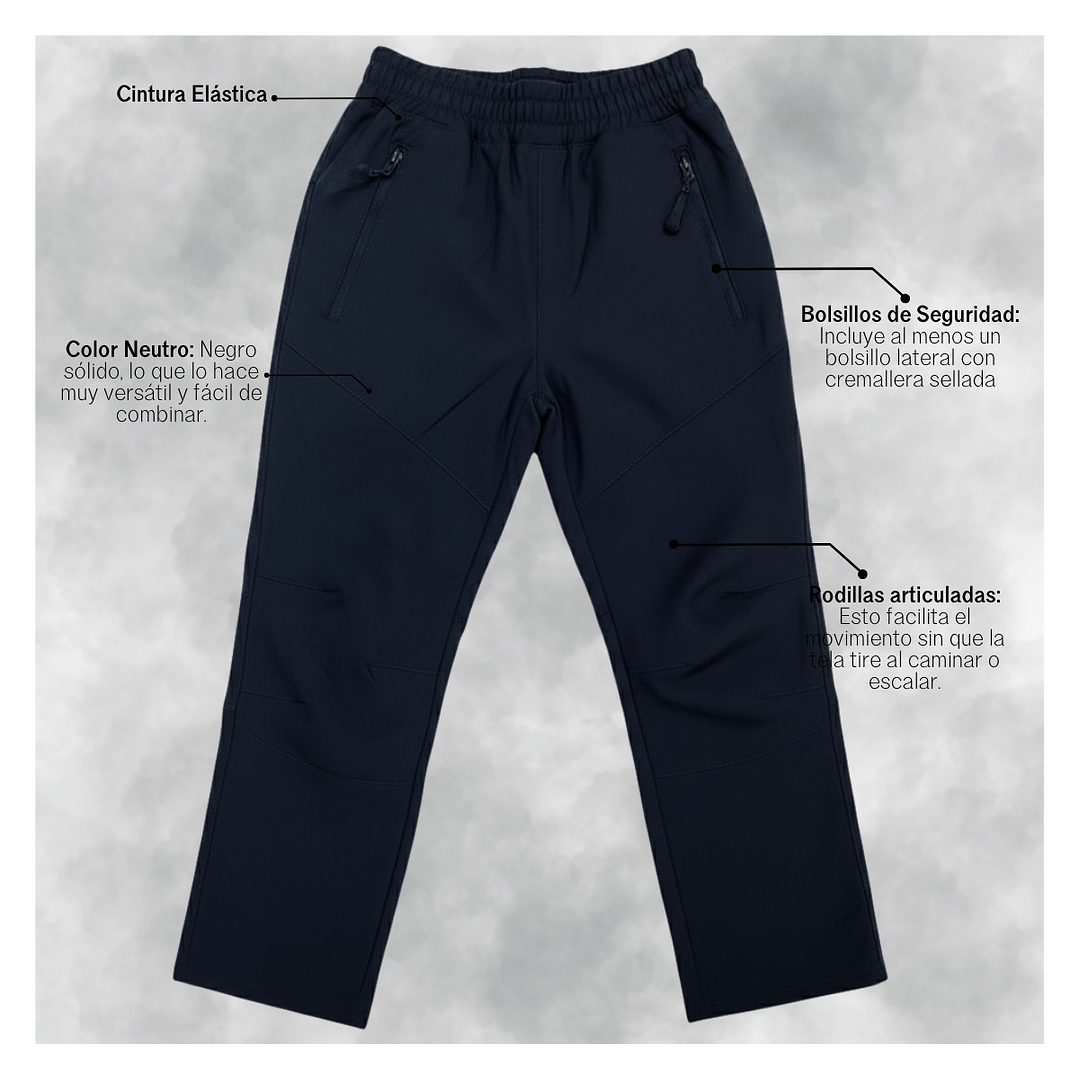 Pantalon Softshell Para Niños Con Micropolar Senderismo 41