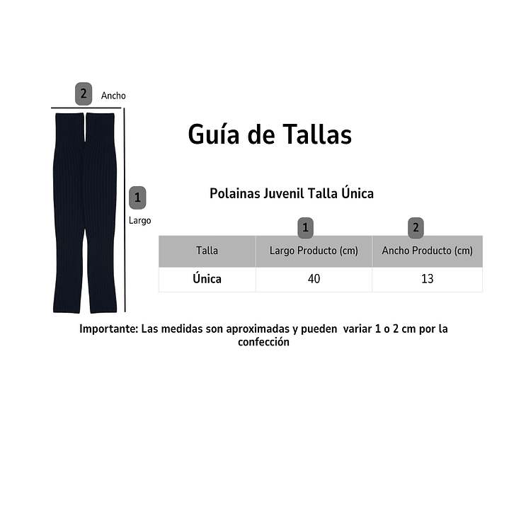 Pack 3 Polainas Calentadores Escolares Juvenil Azul Marino 3