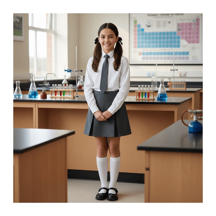 Falda Colegio Niña Juvenil Clásica – Confección Nacional – 3 Pliegues 7