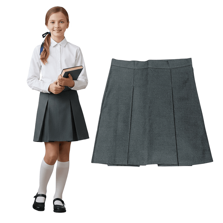 Falda Colegio Niña Juvenil Clásica – Confección Nacional – 3 Pliegues 3