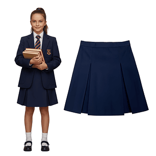 Falda Colegio Niña Juvenil Clásica – Confección Nacional – 3 Pliegues