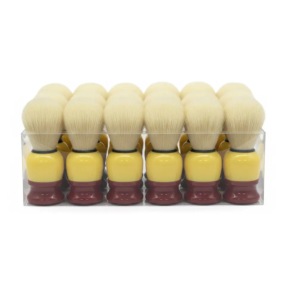 Pack 12 Brochas Hisopo de Madera para Barba – Ideal Peluquería y Barbería 4