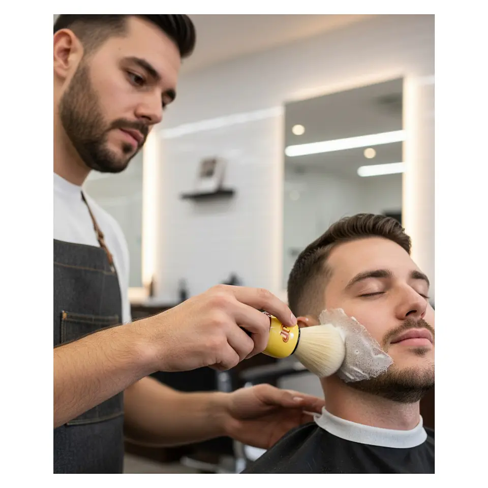 Pack 12 Brochas Hisopo de Madera para Barba – Ideal Peluquería y Barbería 6