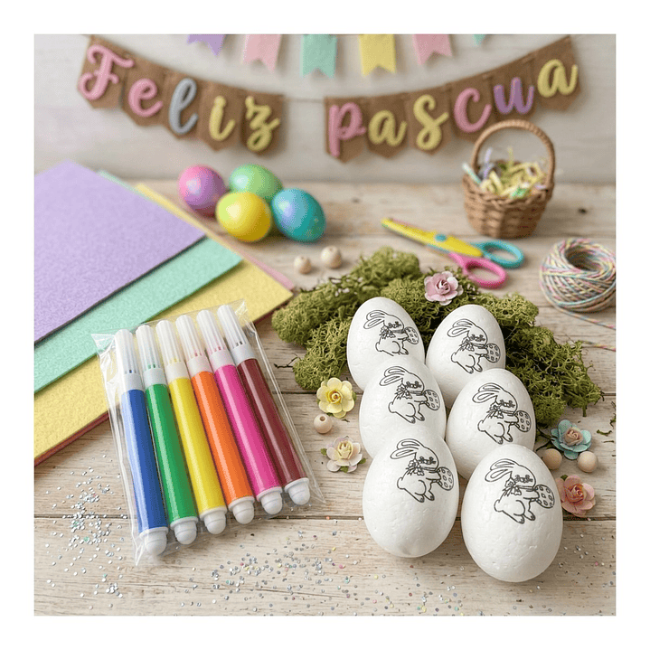 Set De 6 Huevos De Pascua Para Pintar Y Decorar 1