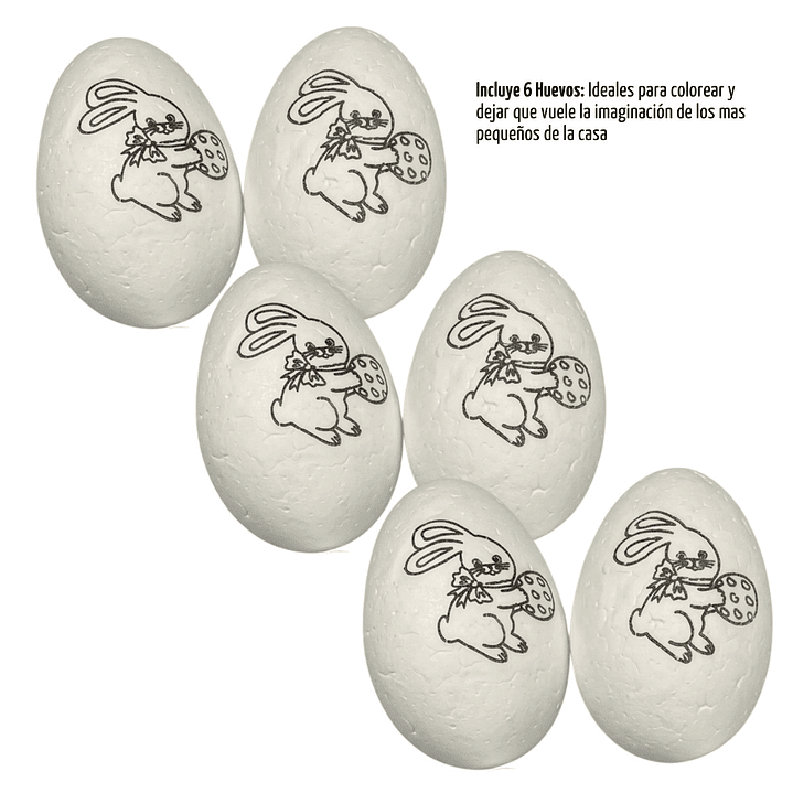 Set De 6 Huevos De Pascua Para Pintar Y Decorar 3