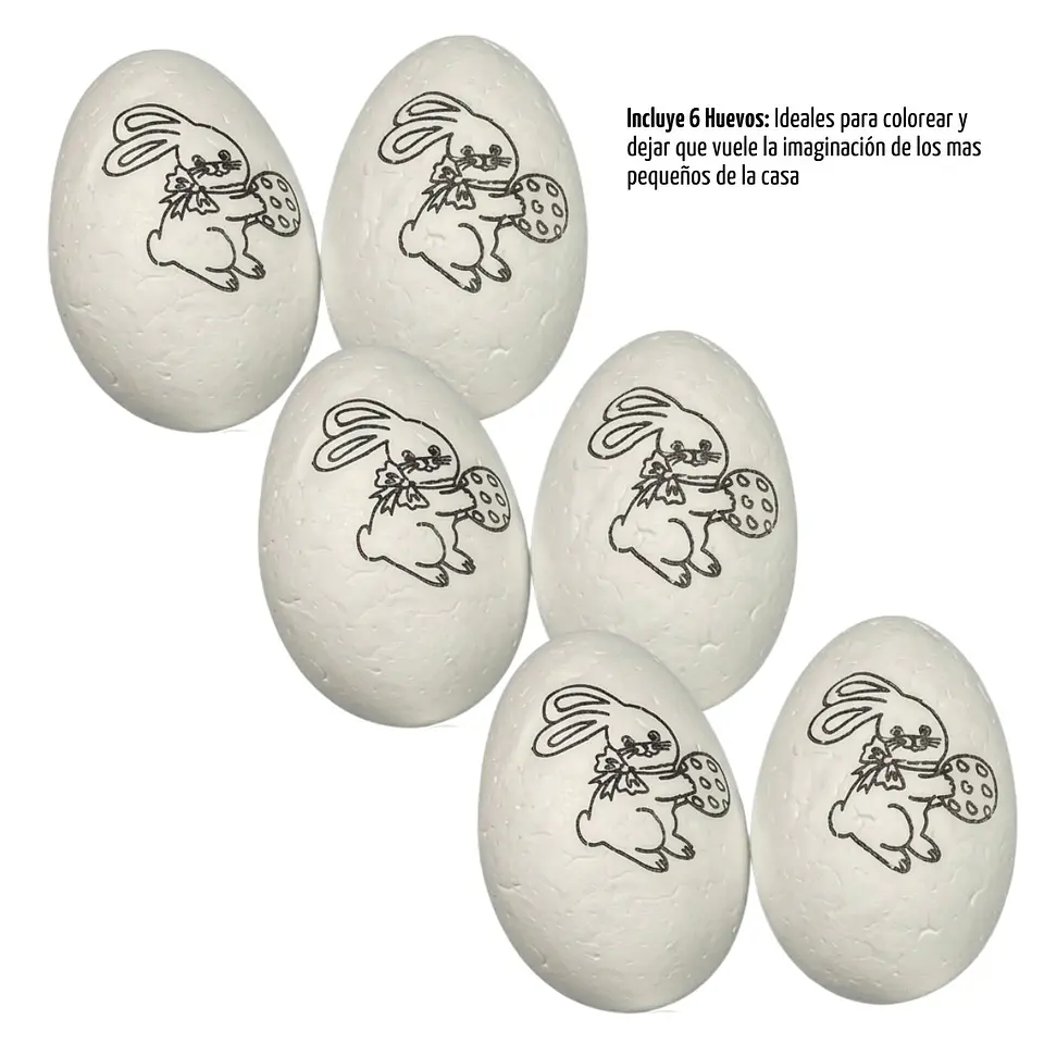 Set De 6 Huevos De Pascua Para Pintar Y Decorar 3