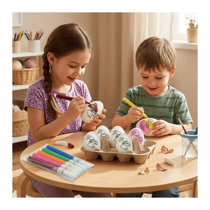 Set De 6 Huevos De Pascua Para Pintar Y Decorar 5