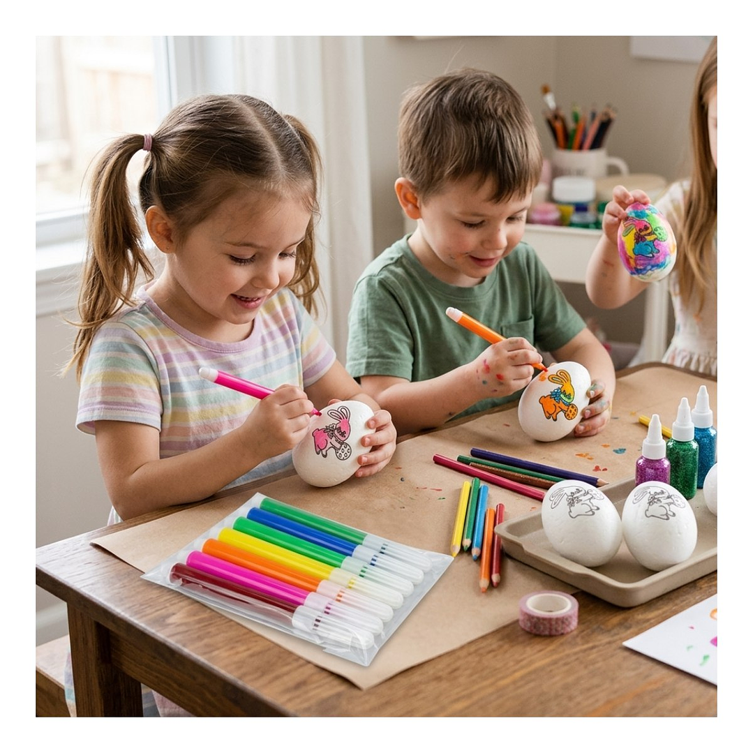 Set De 6 Huevos De Pascua Para Pintar Y Decorar 8