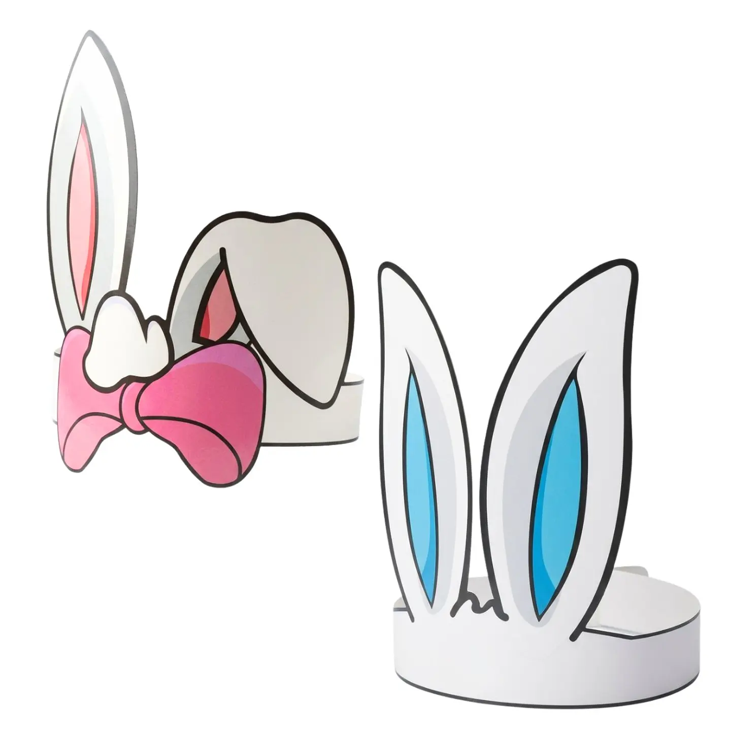 Pack 50 Orejas de Conejo Pascua – Cintillos Ajustables Rosado y Azul 5