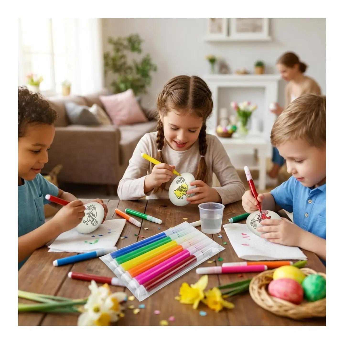 Pack 50 Orejas de Conejo Pascua – Cintillos Ajustables Rosado y Azul 6