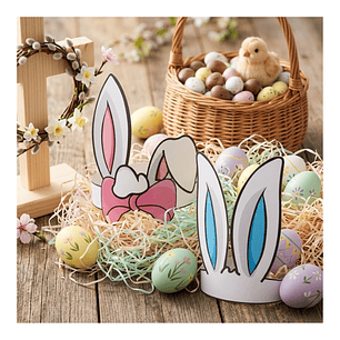 Pack 50 Orejas de Conejo Pascua – Cintillos Ajustables Rosado y Azul