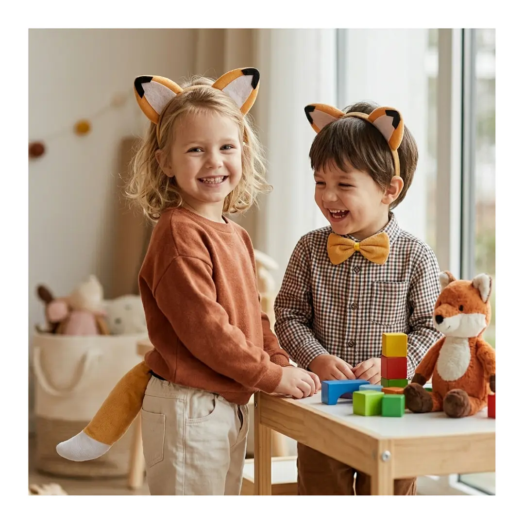 Set Disfraces Animales Infantil Orejas y Cola Diadema Varios Diseños 7