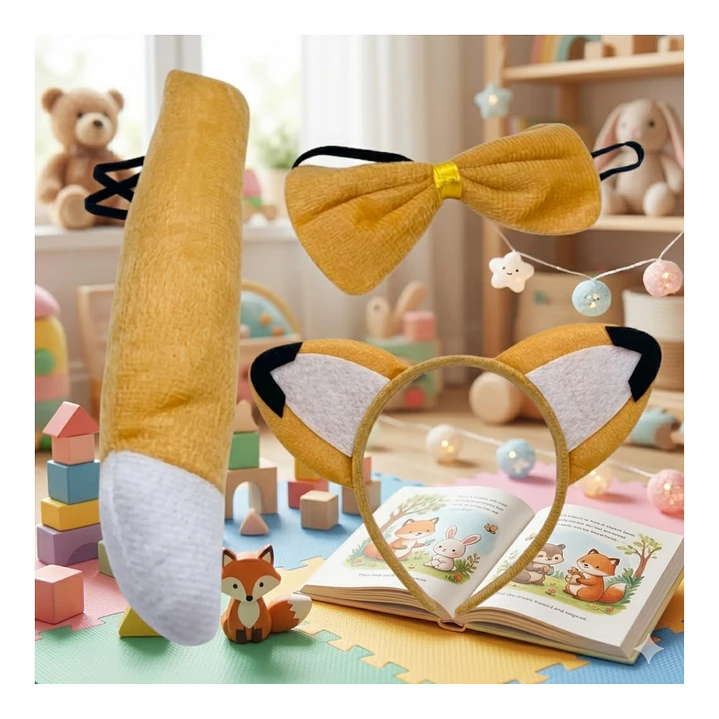 Set Disfraces Animales Infantil Orejas y Cola Diadema Varios Diseños 8