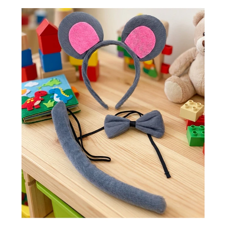 Set Disfraces Animales Infantil Orejas y Cola Diadema Varios Diseños 19