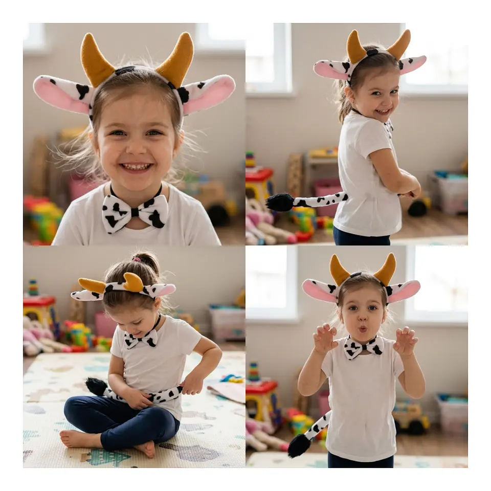Set Disfraces Animales Infantil Orejas y Cola Diadema Varios Diseños 31