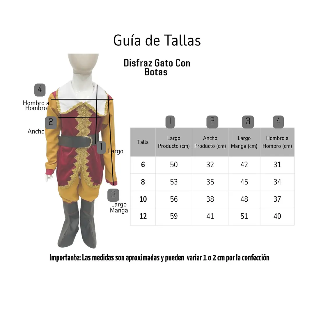 Disfraz Del Gato Con Botas Para Niños Con Capa Y Sombrero 2