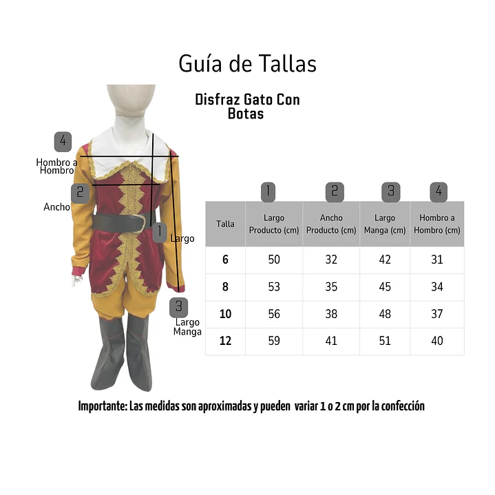 Disfraz Del Gato Con Botas Para Niños Con Capa Y Sombrero 2