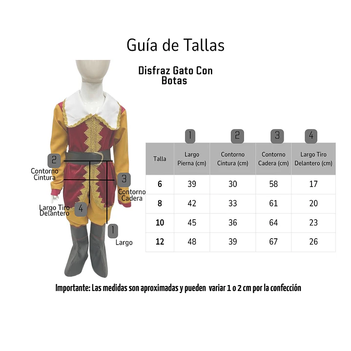 Disfraz Del Gato Con Botas Para Niños Con Capa Y Sombrero 3