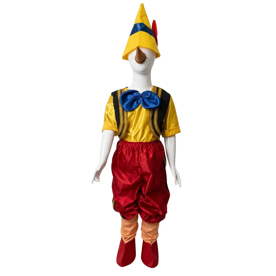 Disfraz De Pinocho Para Niños Completo - Incluye Gorro Y Nariz 4