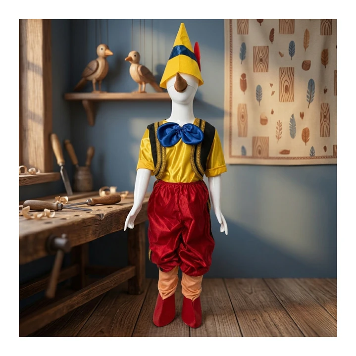 Disfraz De Pinocho Para Niños Completo - Incluye Gorro Y Nariz 11