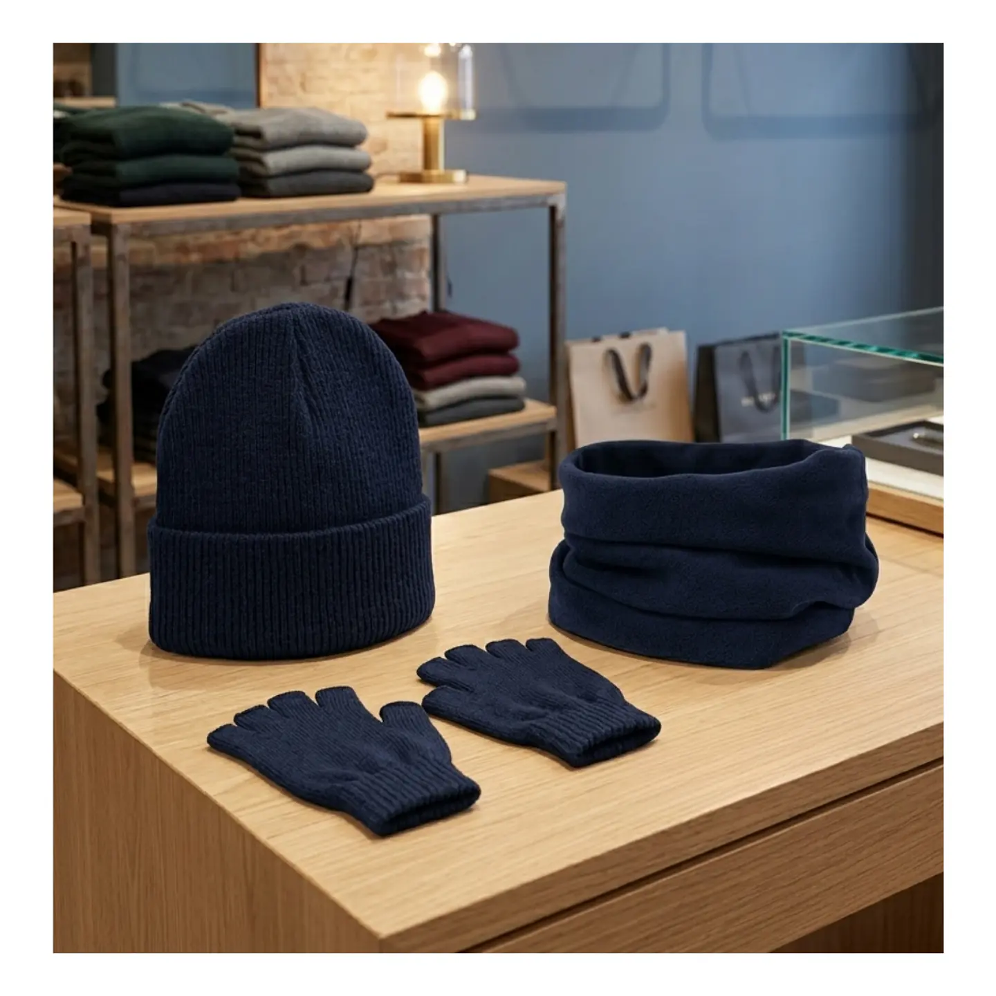 Set Invierno: Gorro Polar, Cuello Polar Suave Y Comodo  1