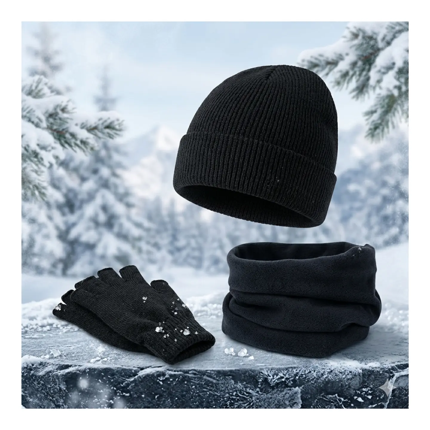 Set Invierno: Gorro Polar, Cuello Polar Suave Y Comodo  17