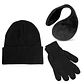 Set Invierno Gorro Beanie + Guantes De Lana + Orejera Polar - thumbnail 5