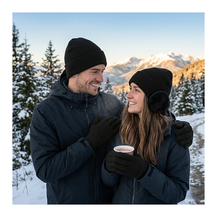 Set Invierno Gorro Beanie + Guantes De Lana + Orejera Polar 8