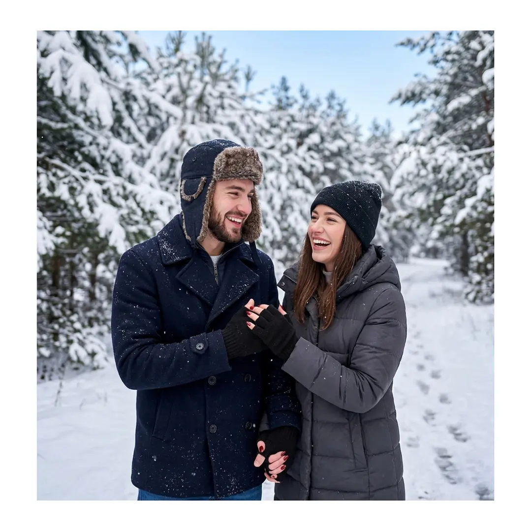 Guante De Lana Sin Dedos Medio Dedo Comodo 8