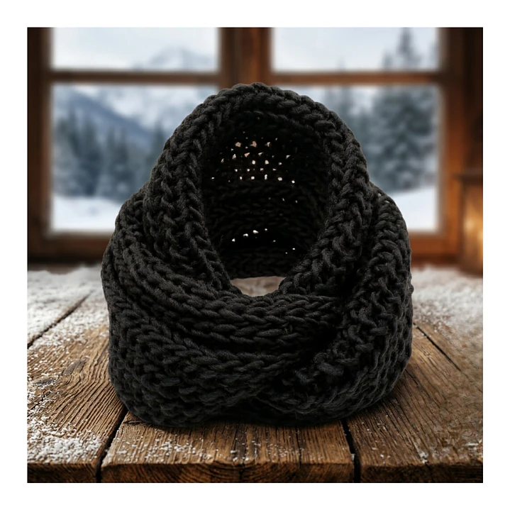 Bufanda Cuello Estilo Punto Inglés Lana Invierno Abrigado 5
