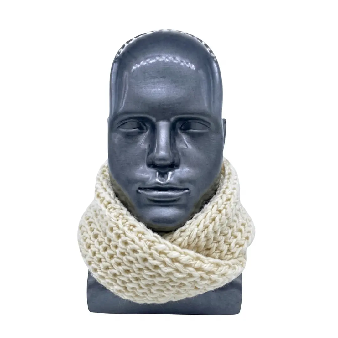 Bufanda Cuello Estilo Punto Inglés Lana Invierno Abrigado 7