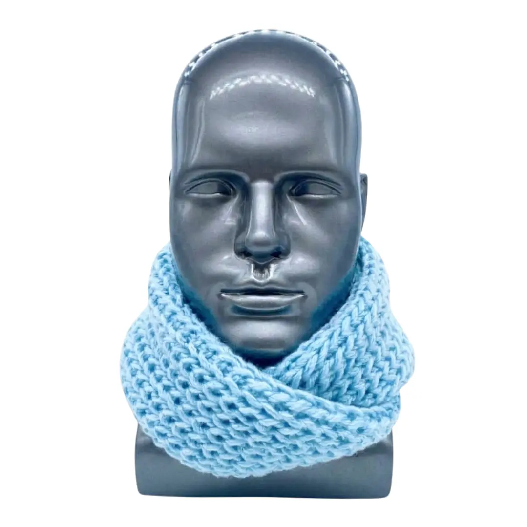 Bufanda Cuello Estilo Punto Inglés Lana Invierno Abrigado 15