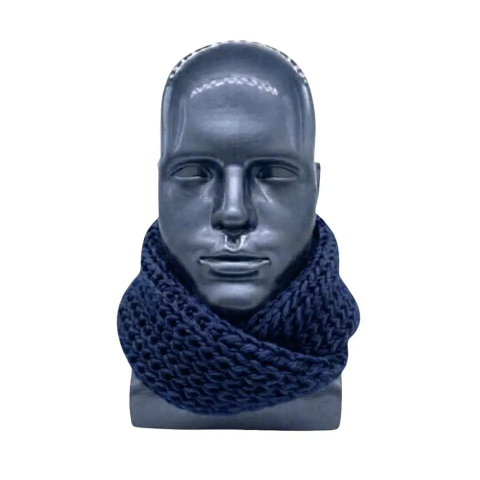 Bufanda Cuello Estilo Punto Inglés Lana Invierno Abrigado 18