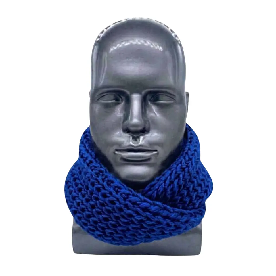 Bufanda Cuello Estilo Punto Inglés Lana Invierno Abrigado 21