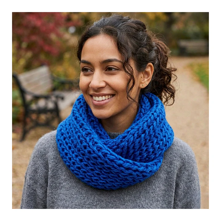 Bufanda Cuello Estilo Punto Inglés Lana Invierno Abrigado 23