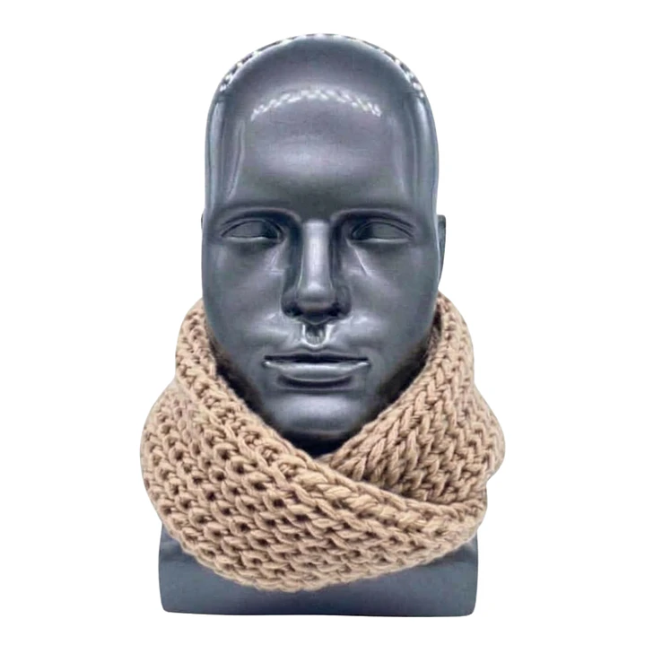 Bufanda Cuello Estilo Punto Inglés Lana Invierno Abrigado 27